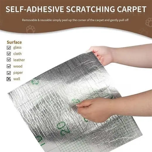 Self-Adhesive Cat Scratching Board Wall and Sofa Protector DIY Corner Mat for Cats, 40cm x 200cm, Brown Wholesale Hub