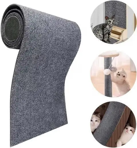 Self-Adhesive Cat Scratching Board Wall and Sofa Protector DIY Corner Mat for Cats, 40cm x 200cm, Brown Wholesale Hub