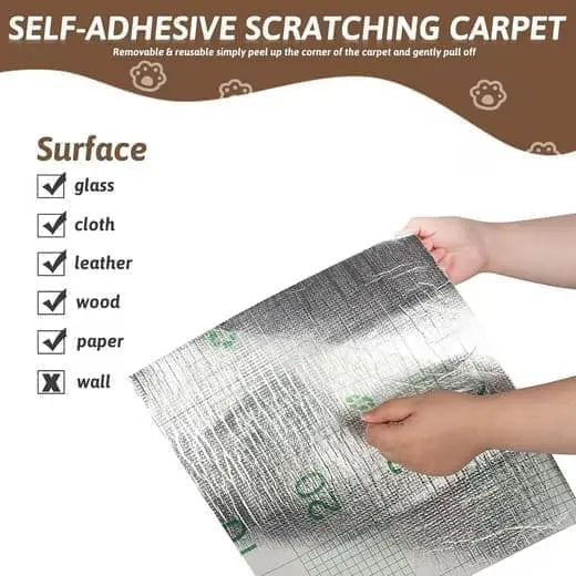 1 Pack Self-Adhesive Cat Scratching Board Wall Protector for Cats, DIY Corner Mat, 40cm x 200cm, Black Wholesale Hub
