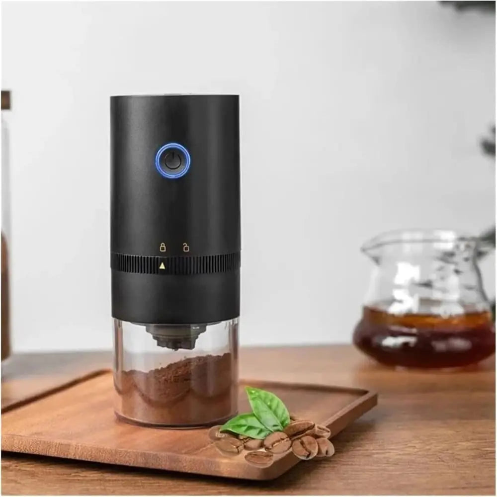 Portable USB Coffee Grinder for Espresso Automatic Grinding Travel Home and Camping, Black Wholesale Hub