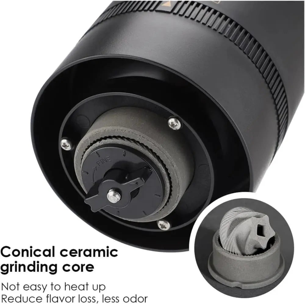 Portable USB Coffee Grinder for Espresso Automatic Grinding Travel Home and Camping, Black Wholesale Hub