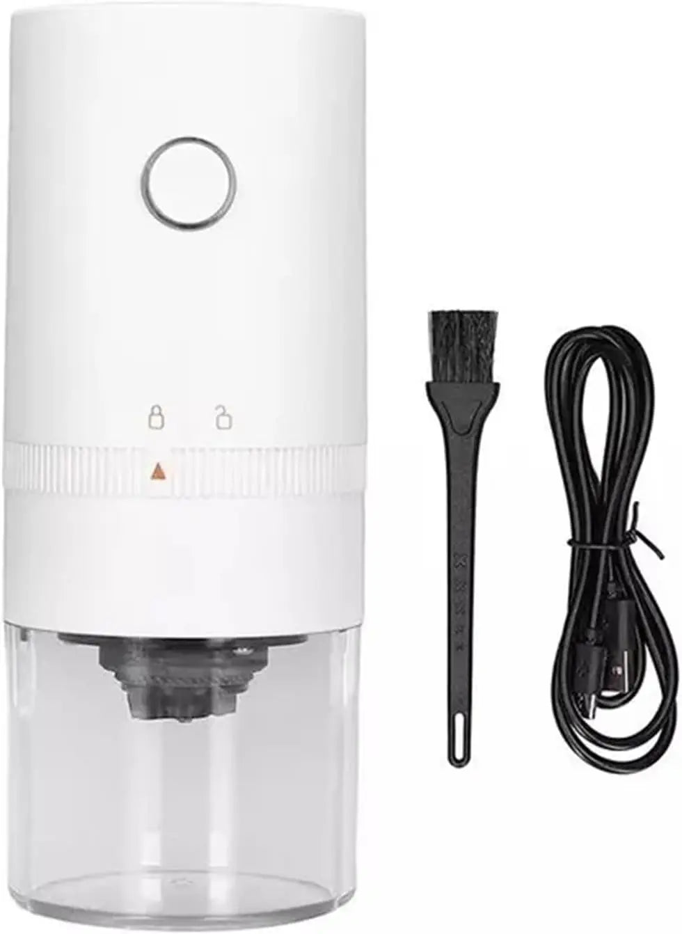Portable USB Coffee Grinder for Espresso, Automatic Grinding, Compatible with Travel Home and Camping, White Wholesale Hub