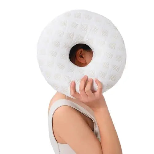 Orthopedic Pillow with Ear Holes for Side Sleeping, Super Microfiber Bamboo Fiber Perforated Pillow, Comfortable and Ear-Friendly, Wood Wholesale Hub