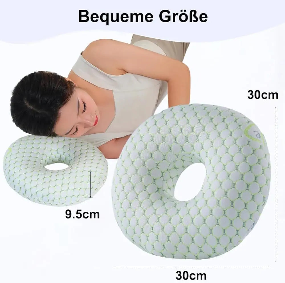 Orthopedic Pillow with Ear Holes for Side Sleeping, Super Microfiber Bamboo Fiber Perforated Pillow, Comfortable and Ear-Friendly, Wood Wholesale Hub