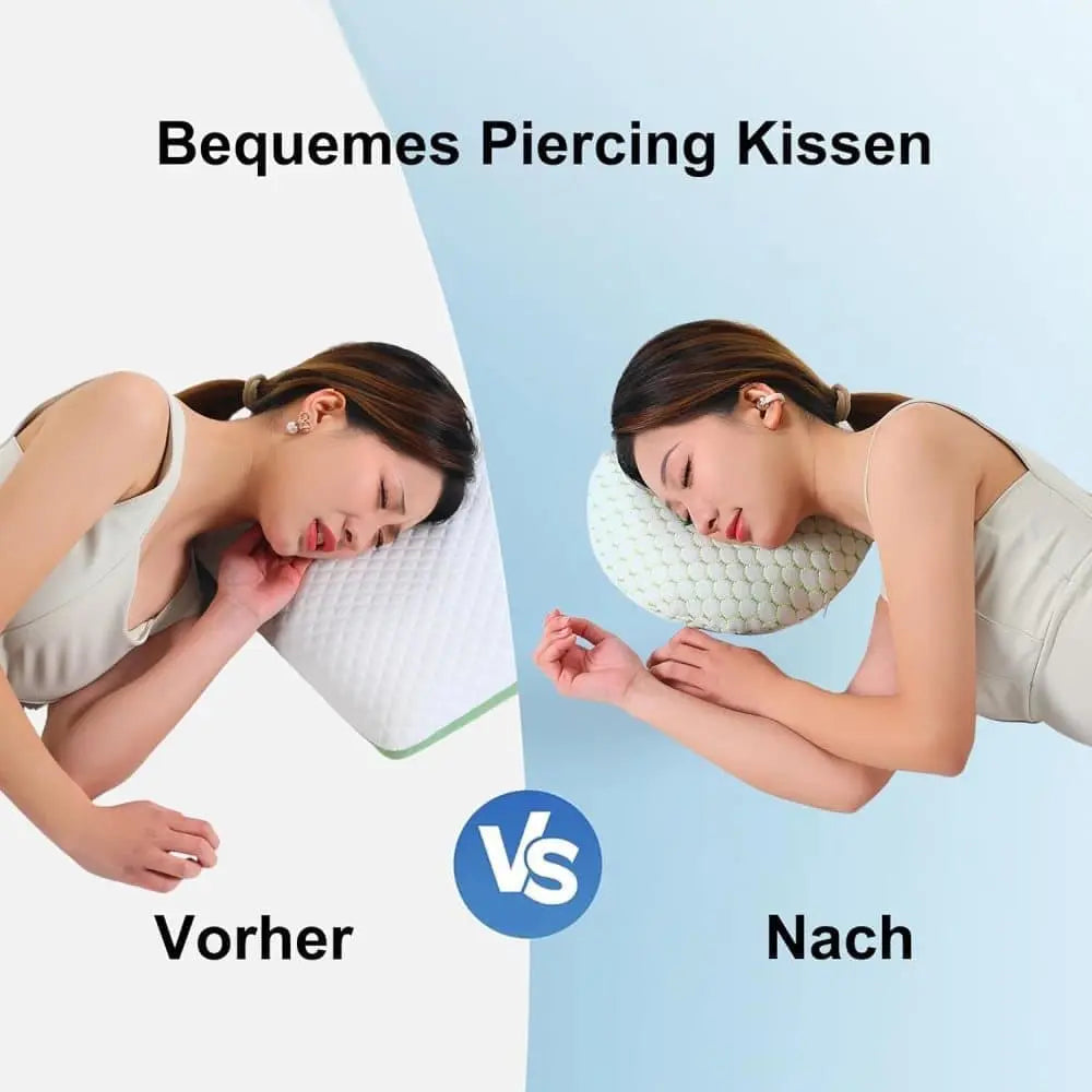 Orthopedic Pillow with Ear Holes for Side Sleeping, Super Microfiber Bamboo Fiber Perforated Pillow, Comfortable and Ear-Friendly, Wood Wholesale Hub