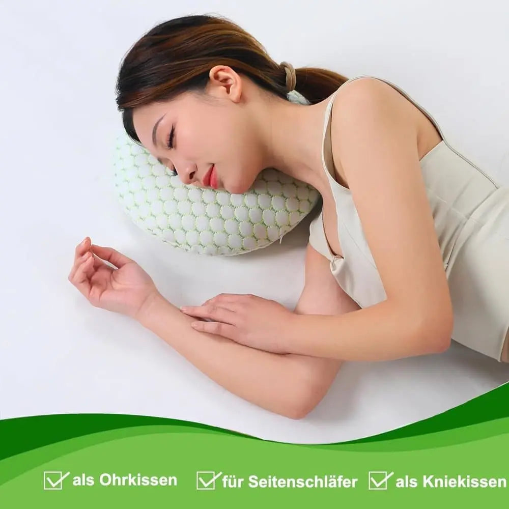 Orthopedic Pillow with Ear Holes for Side Sleeping, Super Microfiber Bamboo Fiber Perforated Pillow, Comfortable and Ear-Friendly, Wood Wholesale Hub