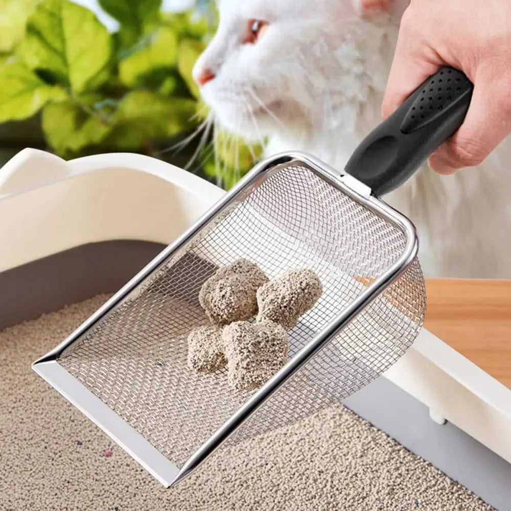 Stainless Steel Cat Litter Scoop with Mesh Design, Durable and Easy to Clean, 4.3MM Wholesale Hub