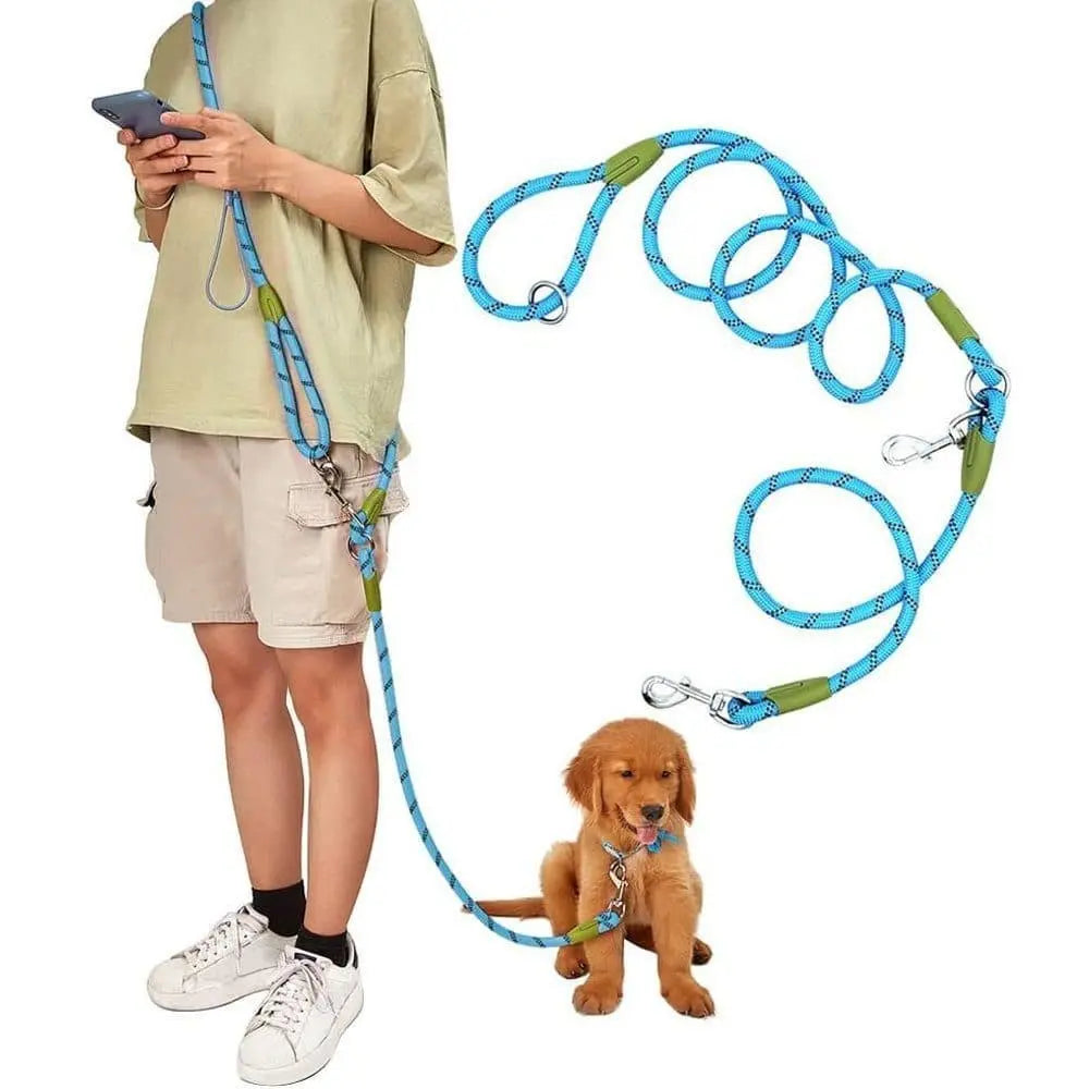 Reflective Hands-Free Dog Leash with Shoulder Strap for Jogging, Compatible with Small and Medium Dogs, Blue, 1 Pack Wholesale Hub