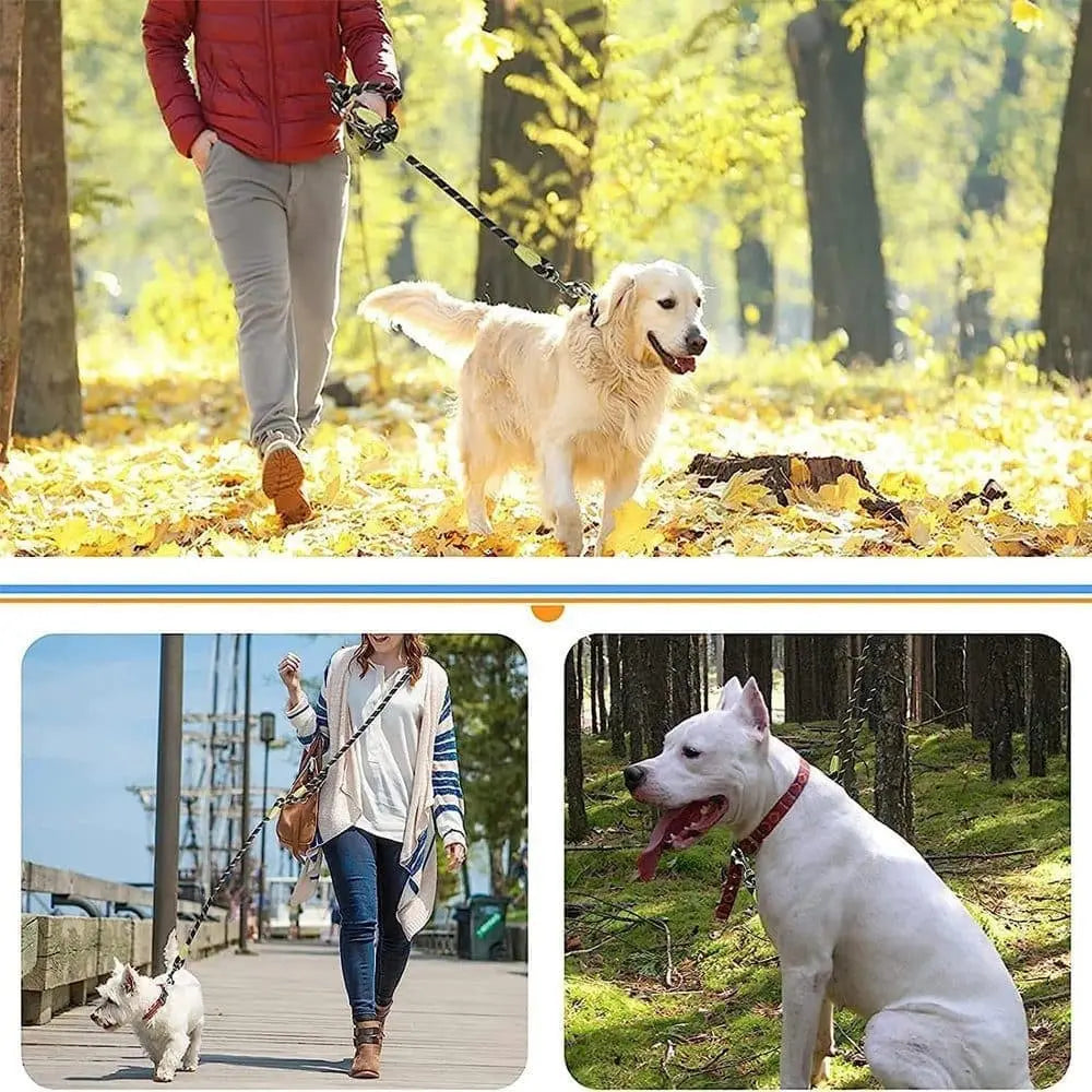 Reflective Hands-Free Dog Leash with Shoulder Strap for Jogging, Compatible with Small and Medium Dogs, Blue, 1 Pack Wholesale Hub