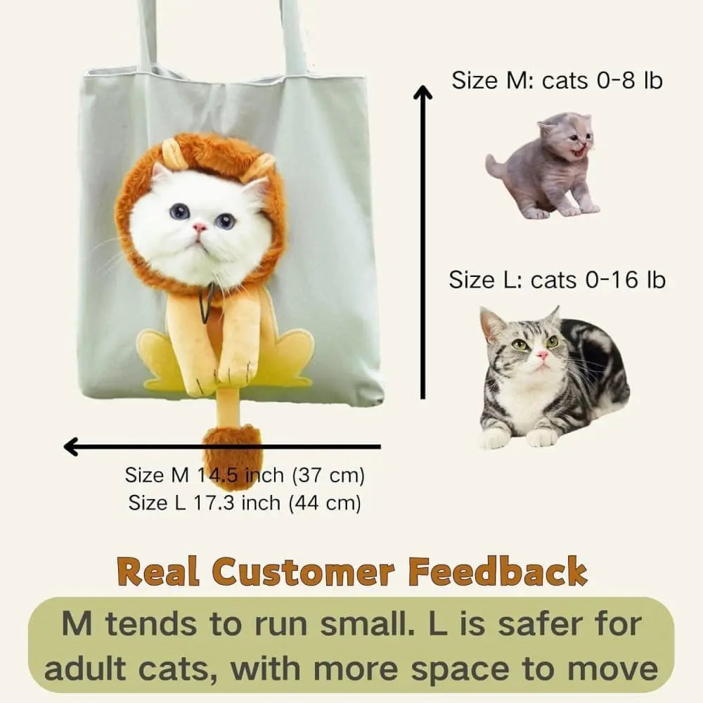 Portable Pet Shoulder Bag for Small Dogs and Cats, 44x44cm, Gray, with Hands-Free Side Opening, Cat Motif, Ideal for Outdoor Travel Wholesale Hub