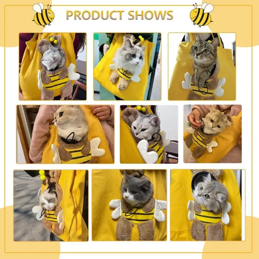 Portable Pet Shoulder Bag for Small Dogs and Cats, 44x44cm, Gray, with Hands-Free Side Opening, Cat Motif, Ideal for Outdoor Travel Wholesale Hub