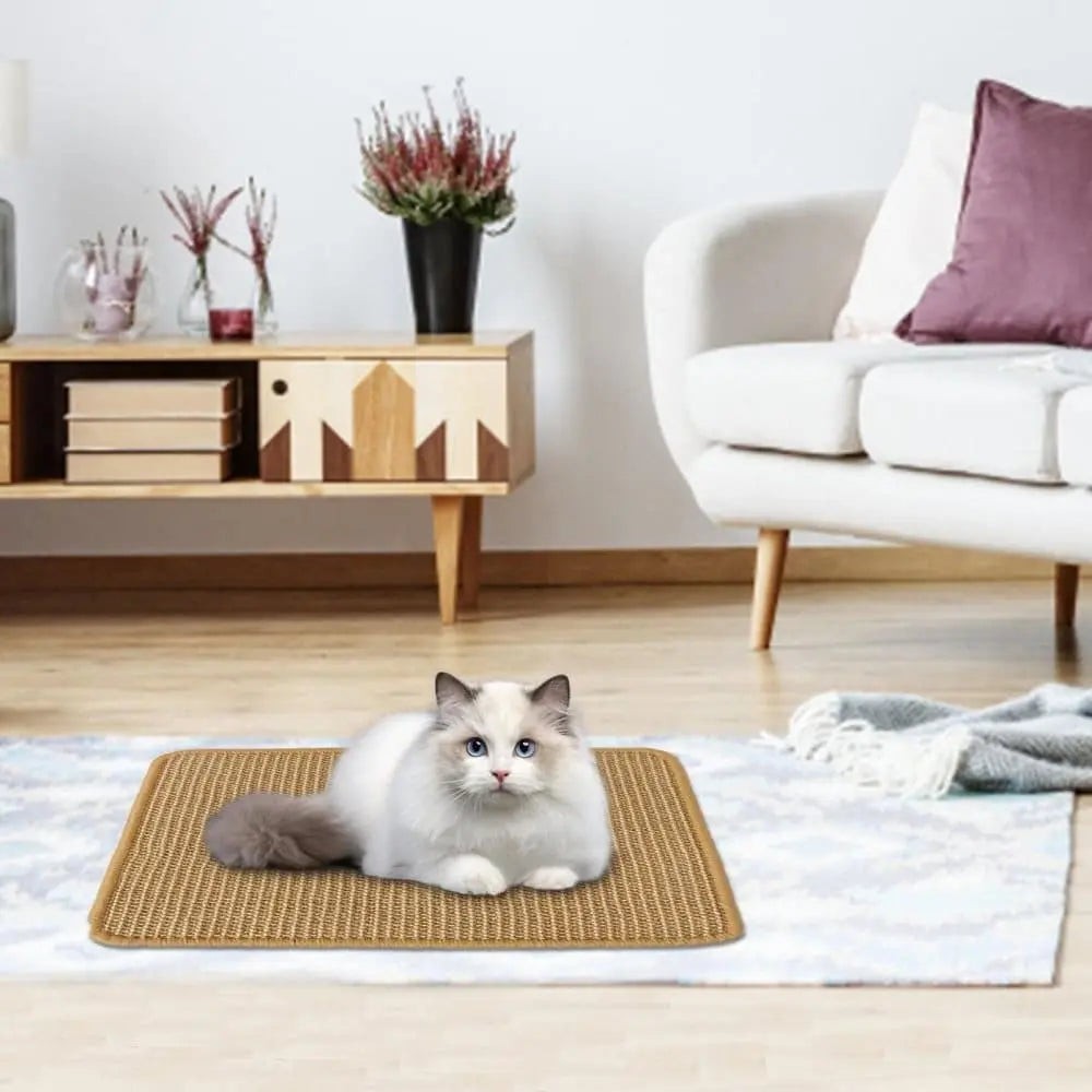 Natural Jute Cat Scratching Mat, Durable Floor Mat and Sustainable Cat Furniture, 40x60cm Wholesale Hub