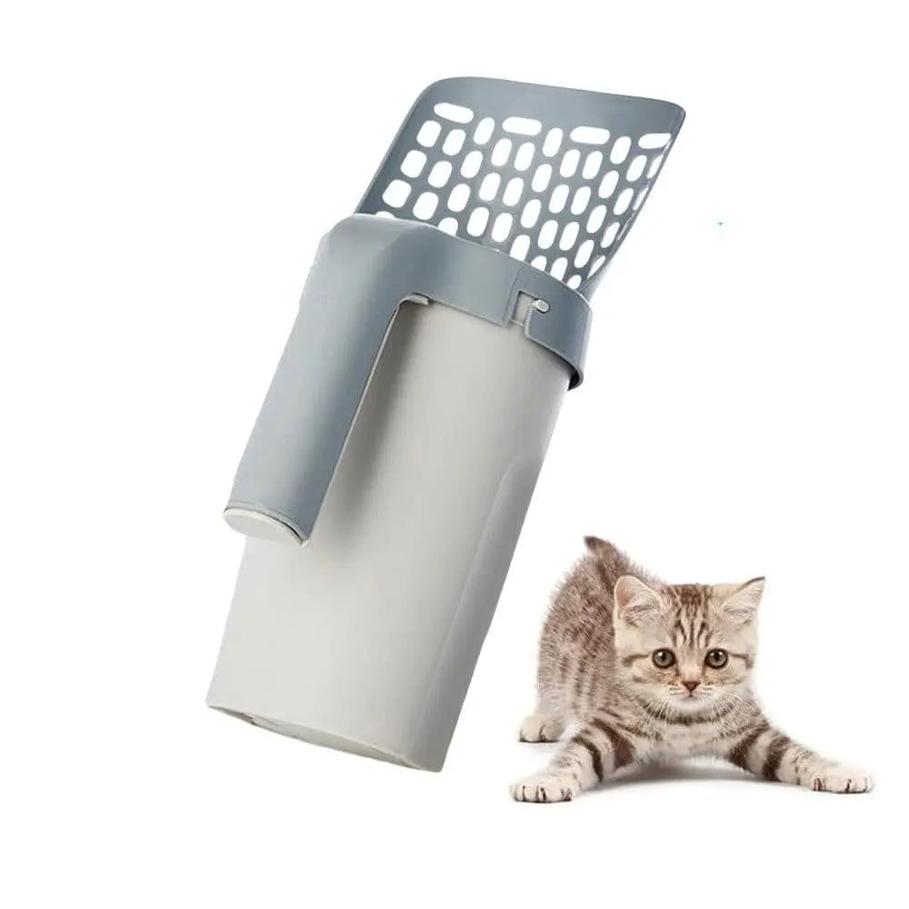 2-in-1 Litter Box Scoop with Holder and Waste Bags, Non-Slip Durable Pet Cleaning Tool Wholesale Hub
