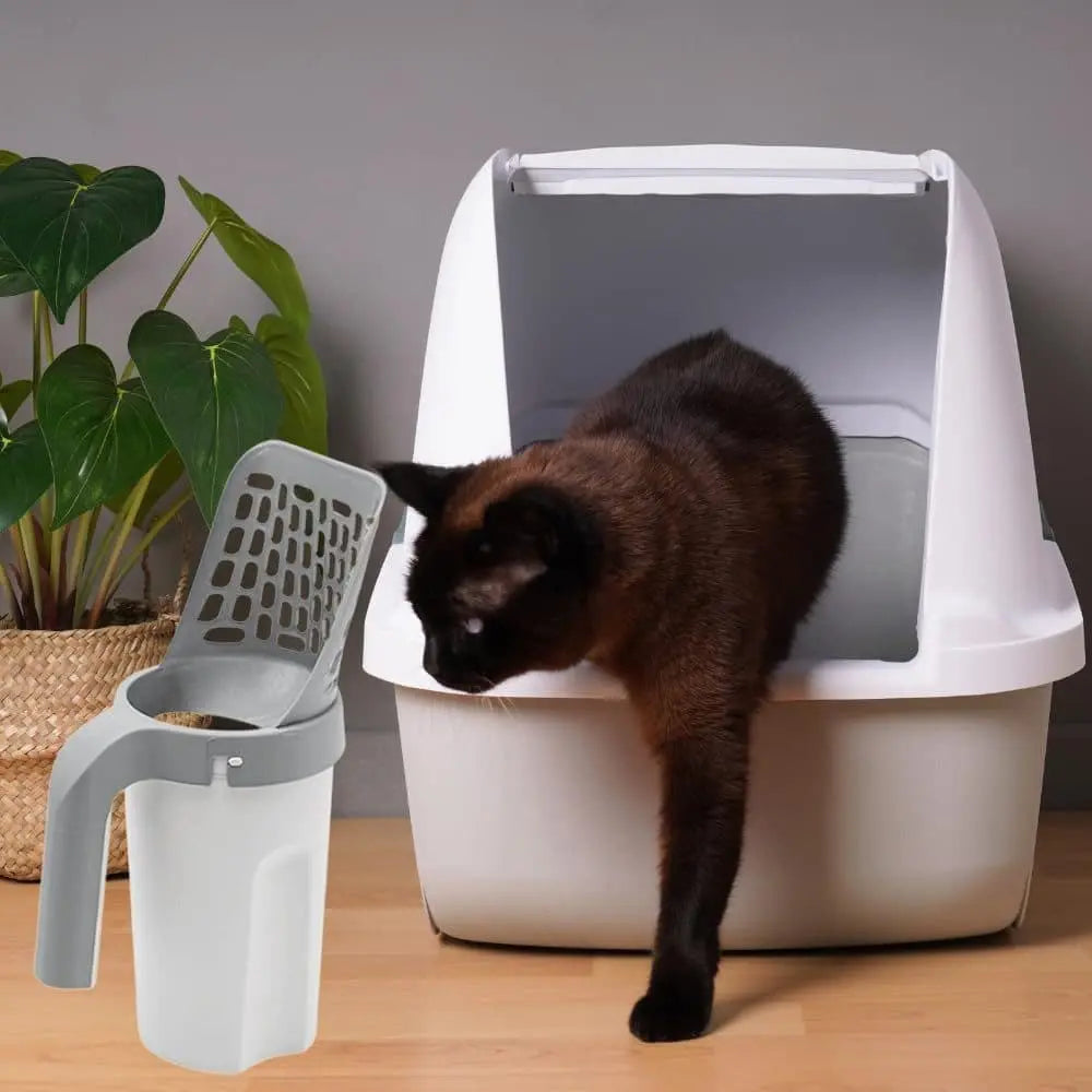 2-in-1 Litter Box Scoop with Holder and Waste Bags, Non-Slip Durable Pet Cleaning Tool Wholesale Hub