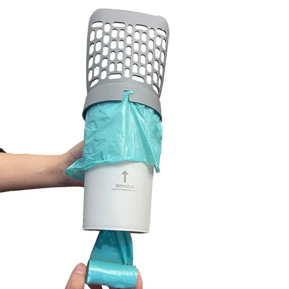 2-in-1 Litter Box Scoop with Holder and Waste Bags, Non-Slip Durable Pet Cleaning Tool Wholesale Hub