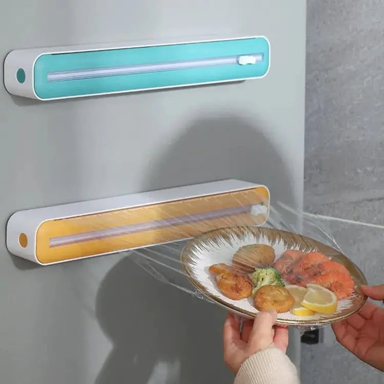 36 Pcs Aluminum Foil Cutter Holder, Yellow Plastic and Aluminum Foil Dispenser, 36x7x5cm Wholesale Hub