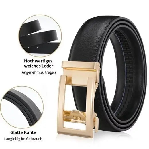1 Leather Belt, Unisex Adjustable Buckle, Brown, 3.5 cm, 115/125 cm Wholesale Hub