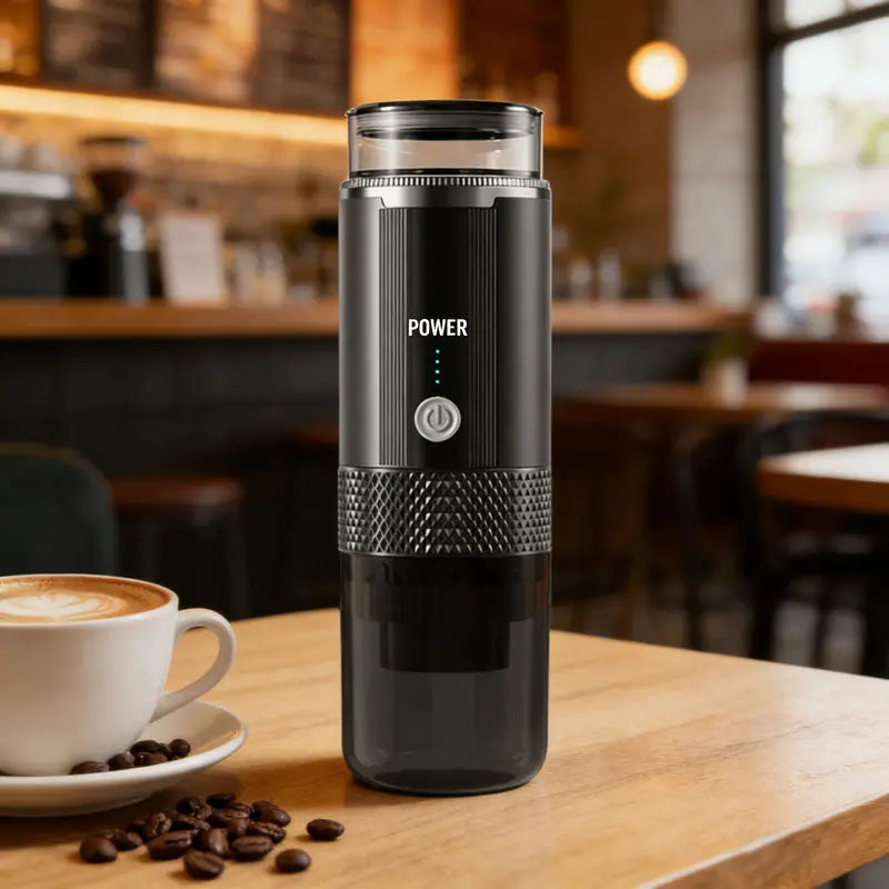 Portable Handheld Coffee Maker, compatible with K Cup Capsules and Ground Coffee, Manually Operated for Camping Travel Wholesale Hub