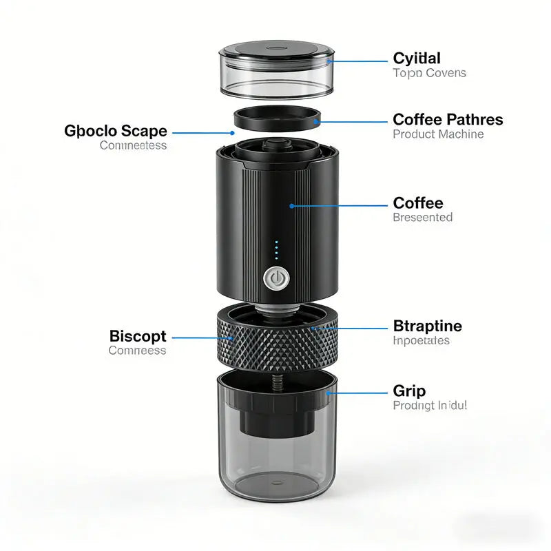 Portable Handheld Coffee Maker, compatible with K Cup Capsules and Ground Coffee, Manually Operated for Camping Travel Wholesale Hub
