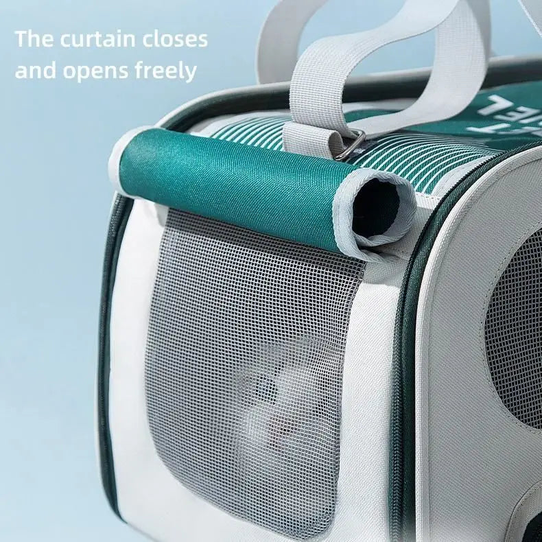 Pet Travel Bag Soft Sided Mesh Carrier Breathable Collapsible, Yellow Wholesale Hub