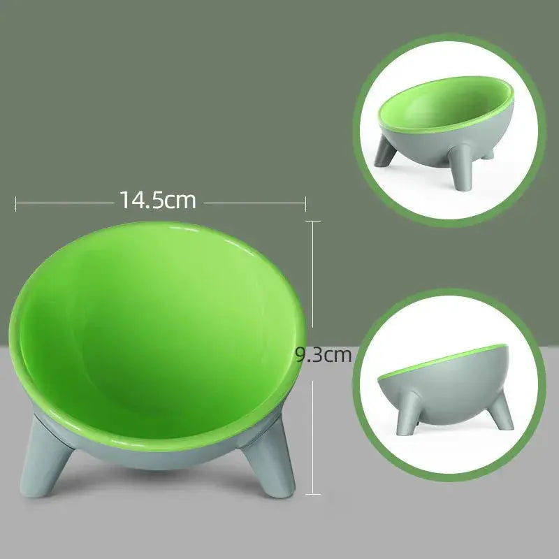 Cat and Dog Non-Breakable Bowl With Stand, Durable, Heat Resistant - Moff green Wholesale Hub