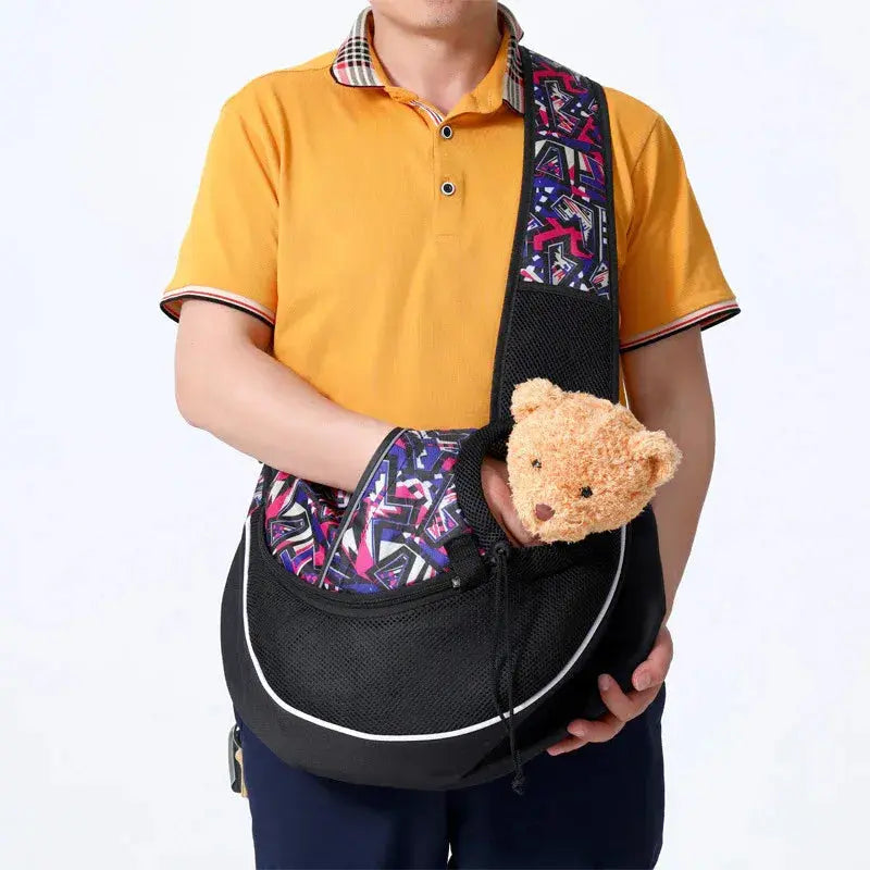Small Pet Carrier Sling Crossbody Bag for Cats and Dogs, Purple, M Wholesale Hub