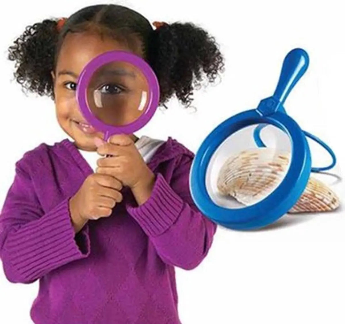 Magnifying Glass for Children | Reading Magnifier | Magnifying Glass | Insect Magnifier | Magnifying Glass | With Stand | 2X Magnification | Purple Wholesale Hub