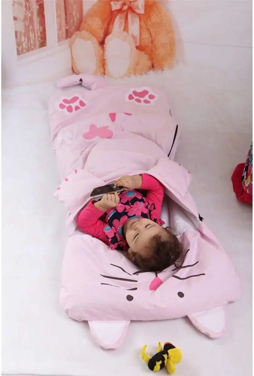 Children's Sleeping Bag 160x60cm – Cartoons, soft warm, blue Wholesale Hub