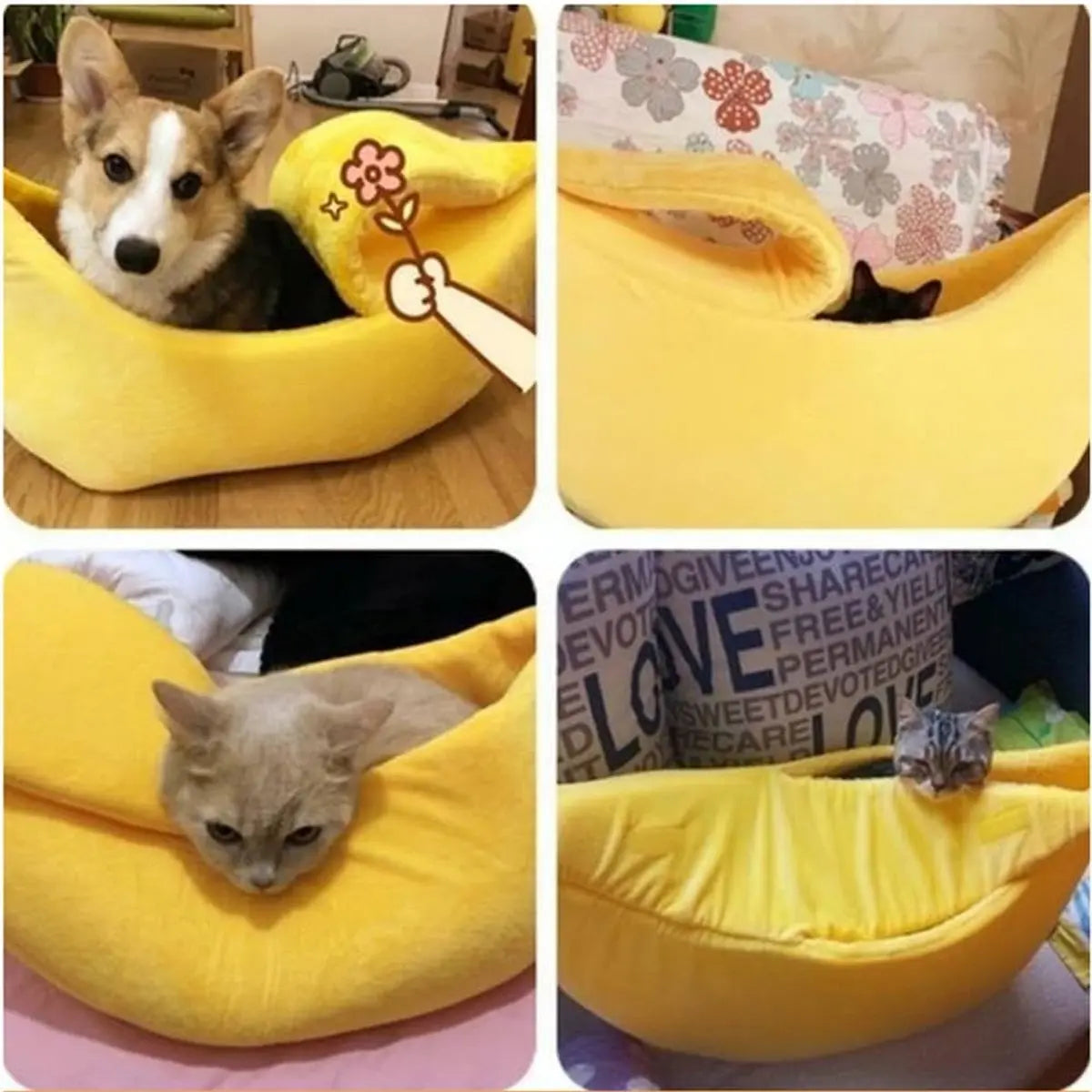 Cat Basket - Creative Cat Basket - and Cat Kennel - Warm and soft plush puppy mat - Cute fruit design for cats, kittens and dogs - 55 x 20 x 15 cm(M) Wholesale Hub