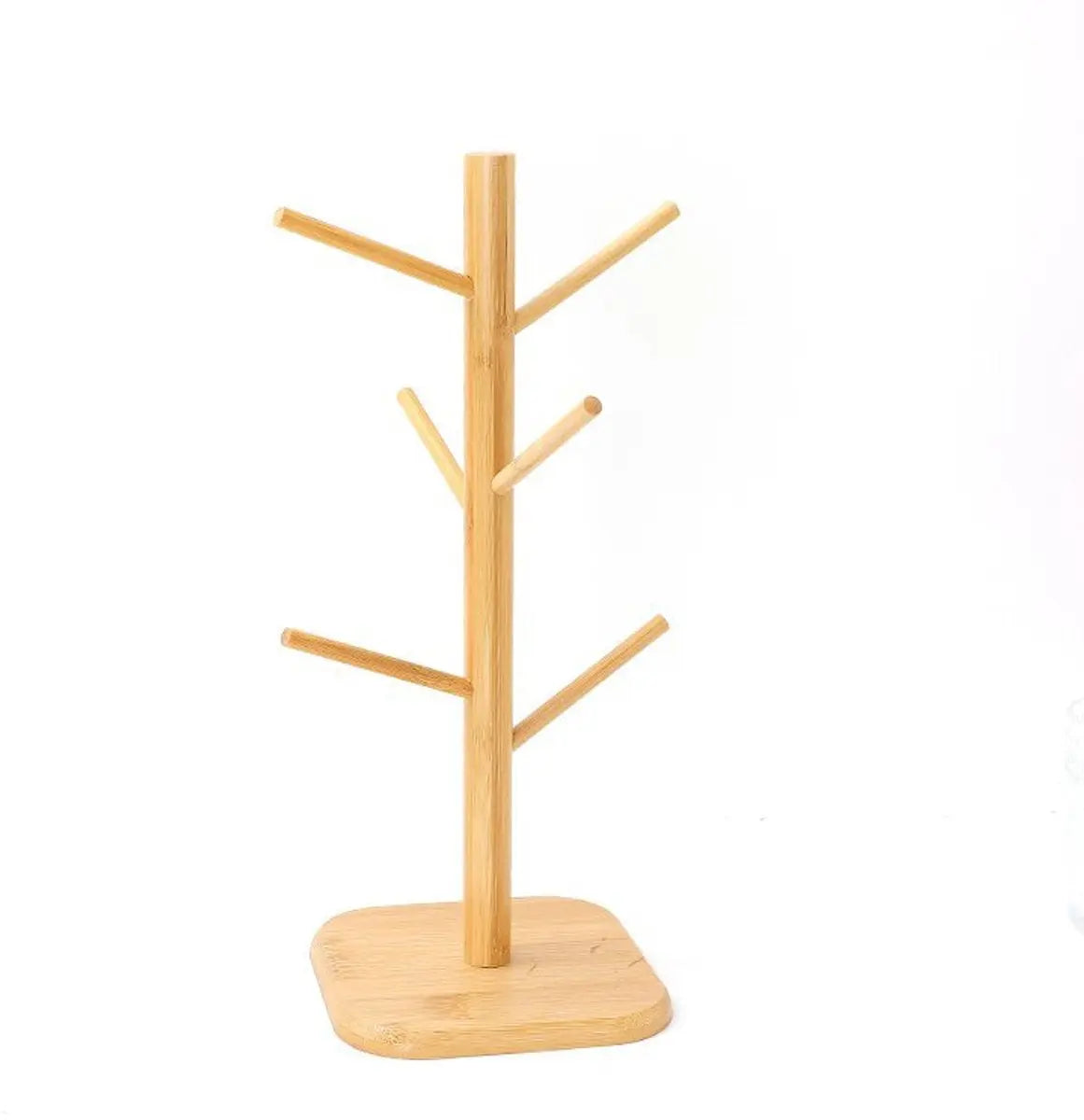 Bamboo Coffee Cup Tree - 6 Hooks - Space-saving - Stable - For Kitchen Table or Coffee Bar Wholesale Hub