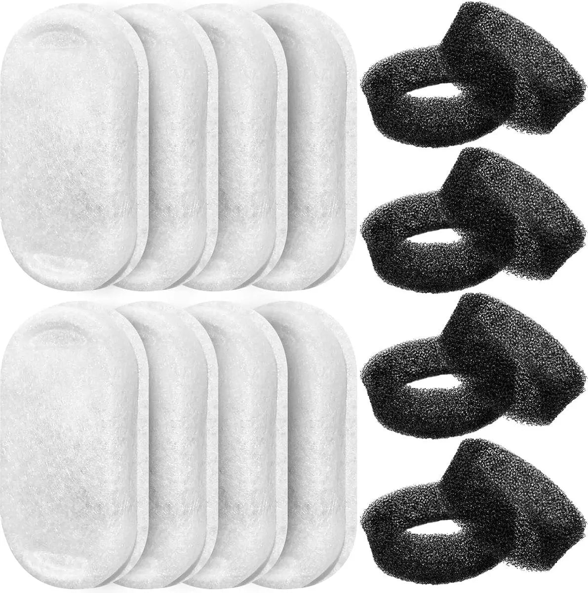 Filter cartridges - For pet water dispensers - including 8 cat fountain filters and 8 pump sponges Wholesale Hub
