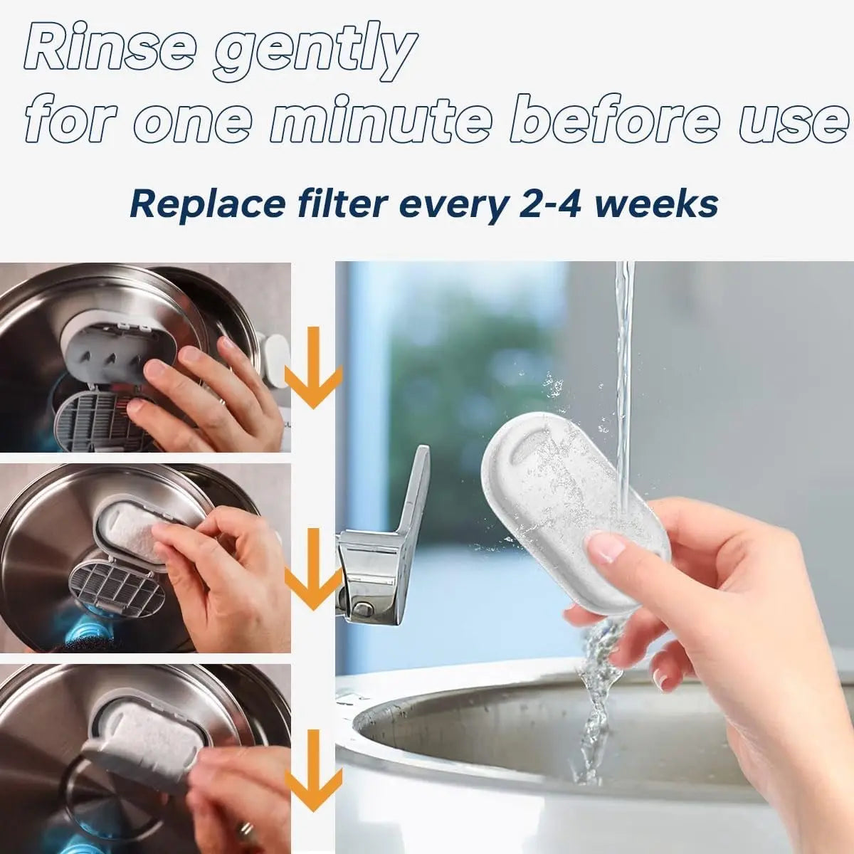 Cat Drinking Fountain Filters - 24 x Cat Fountain Filters - Filter Cartridges for Pet Water Dispensers - Drinking Fountain Filter Refills - Water Filter & Sponge Filter - Cat Water Fountain Accessories - 12 Cat Fountain Filters and 12 Pump Sponges Wholesale Hub
