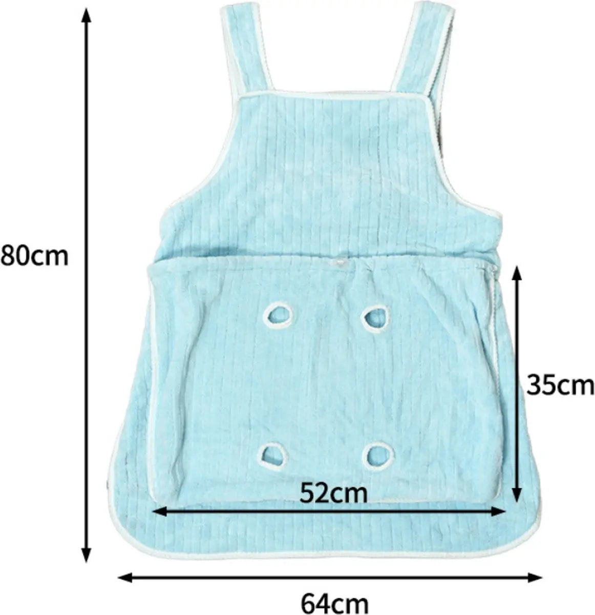 Cat Carrier Bag - Pocket Carrier Sling - Cat Carrying Apron - Carrier Bag for Cats - Portable Cat Bag for Holding Kittens - Pet Transport Apron with Holes - Adjustable Cat Carrier Bag - Blue - 1 Piece Wholesale Hub