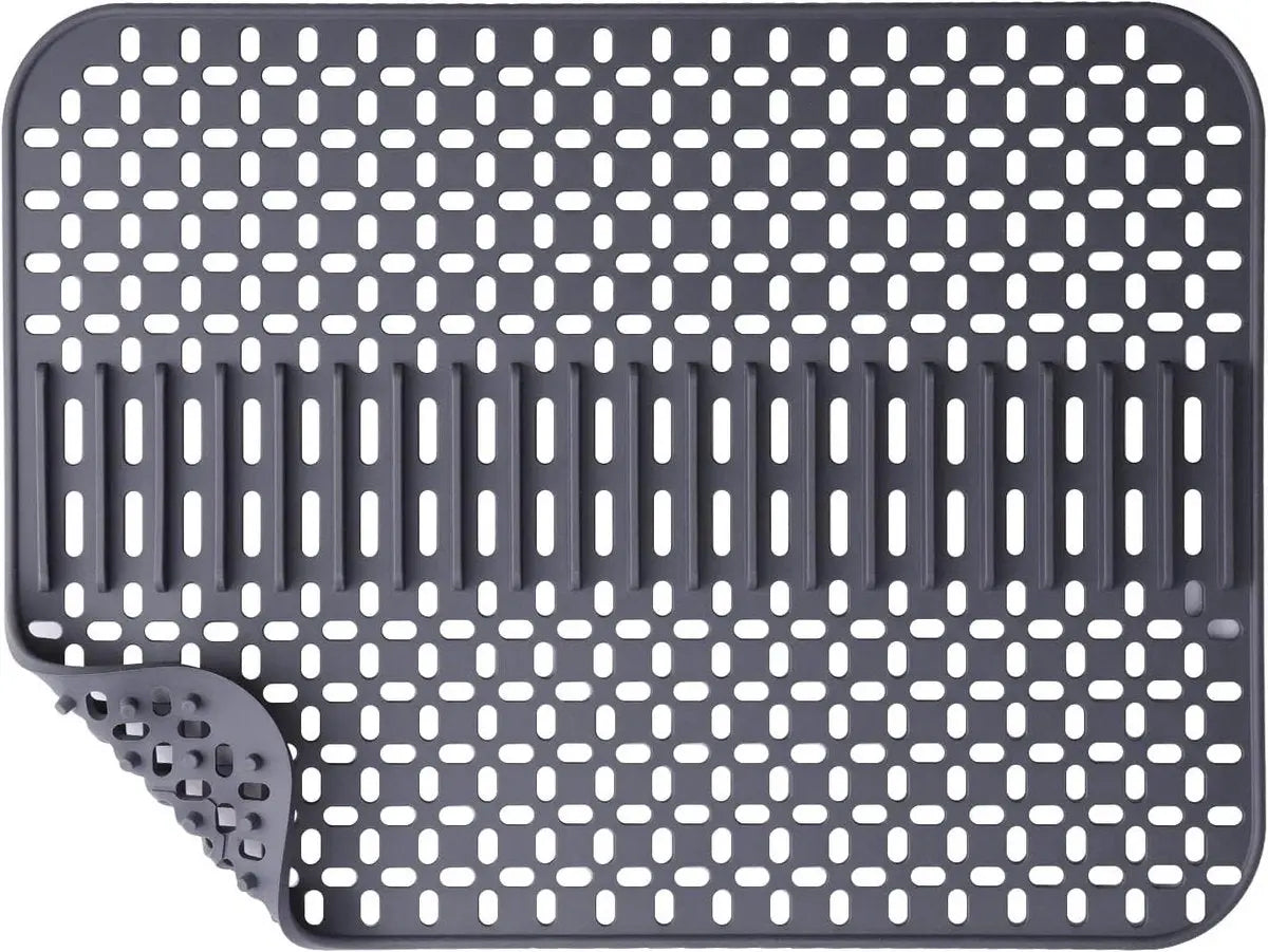 Silicone sink mat - sink protection - 1 piece - dark grey - 43x32 cm Wholesale Hub