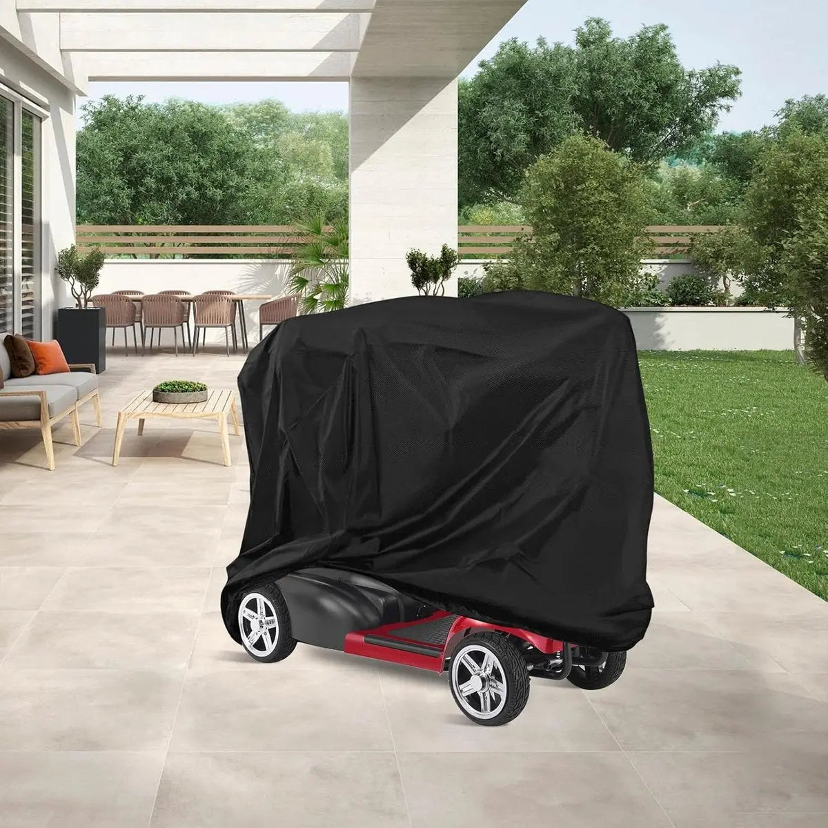 Mobility Scooter Protective Cover - Mobility Scooter Cover - Cover for mobility scooter - Mobility Scooter Cover - waterproof wheelchair cover for storage - Waterproof Cover - Rain Cover - Protective Cover - Waterproof - 55 "x 26" x 36 " - Black Wholesale Hub