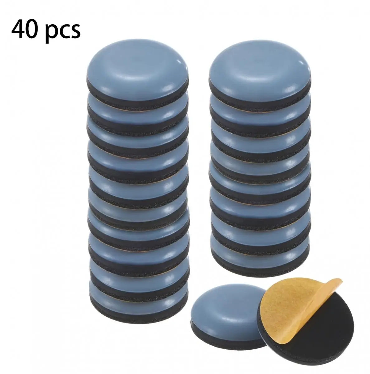 40 pieces - Furniture mats - Teflon furniture glides - Teflon furniture mats - Foot pads for table and chair - floor protectors - easy to move - for chairs, tables, sofas and beds - round - 20*20*5.5 mm Wholesale Hub