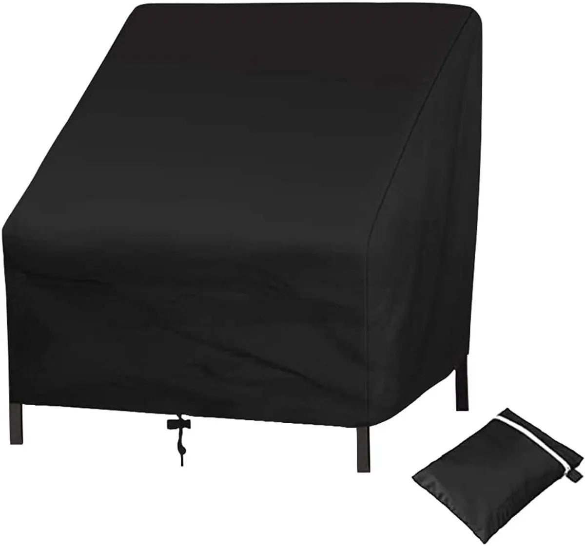 Sofa Protective Cover - Waterproof Chair Cover - Outdoor Patio Furniture Covers - Garden Chair Cover - Waterproof Swing & Lounge Chairs - Protective Cover - Snow Protection Cover - Waterproof - 210D Oxford Cloth - Black - 37.8"W x 30.7"D x 28.74"H Wholesale Hub