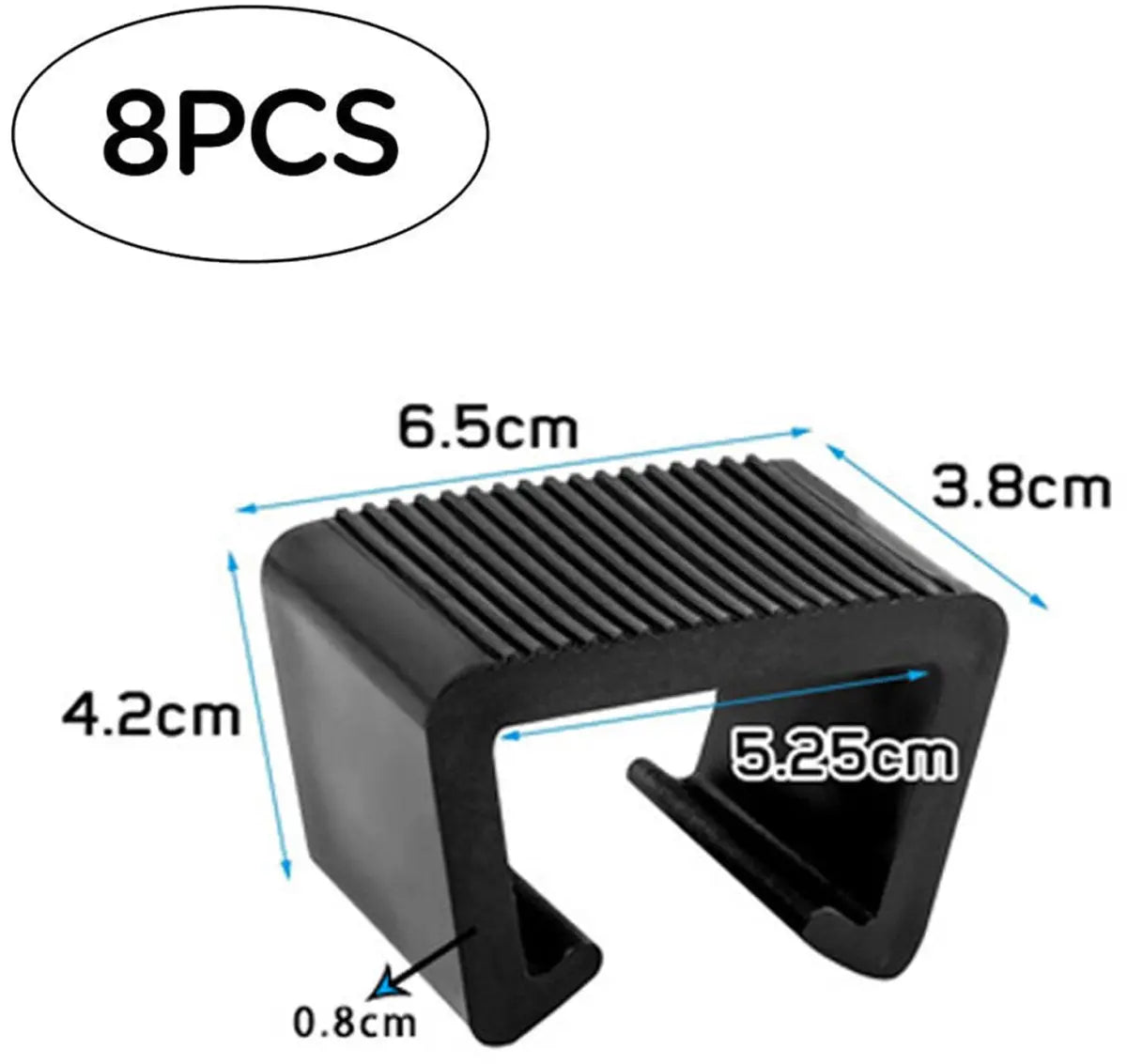 8 pieces - Furniture clamps - 6.5*3.8*4.2cm - garden furniture clips - Rattan garden furniture clips - plastic furniture clips - clips - for garden furniture, benches, patios, furniture, rattan chairs, garden bench, living room furniture - black Wholesale Hub