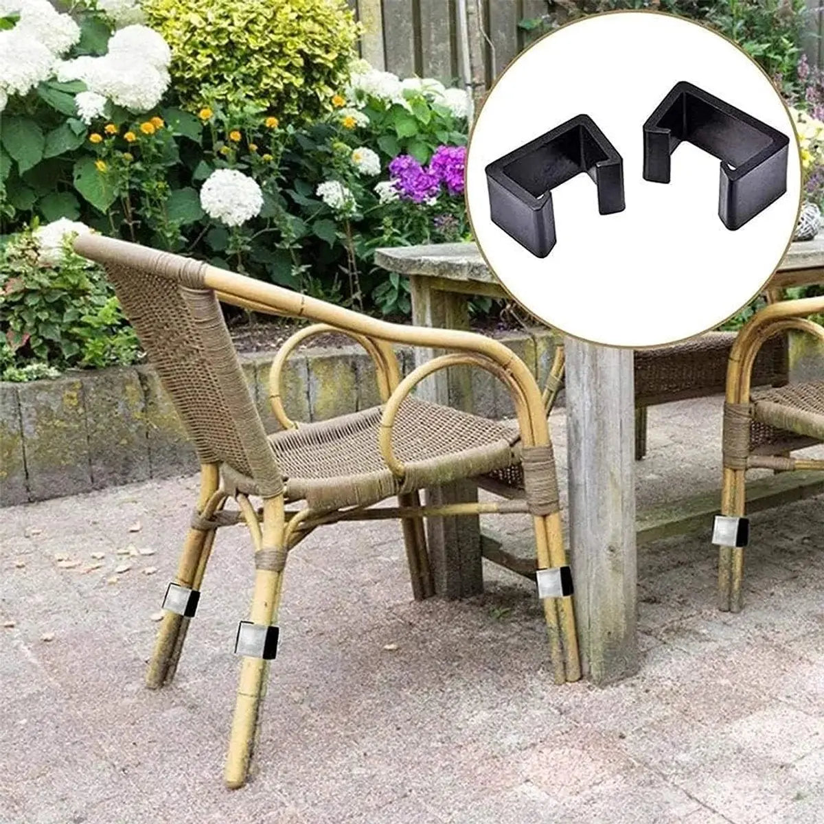 8 pieces - Furniture clamps - 6.5*3.8*4.2cm - garden furniture clips - Rattan garden furniture clips - plastic furniture clips - clips - for garden furniture, benches, patios, furniture, rattan chairs, garden bench, living room furniture - black Wholesale Hub