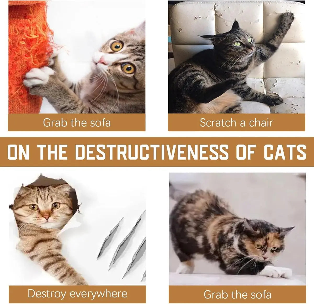 Anti-Scratch Sheets for Cat and Dog - 6 Piece Sticker Scratch Protectors - 45 x 30cm - Cat Scratch Protector - Anti Scratch - Cat Sofa Protector - Scratch Protectors for Furniture Sofa Table Door - Scratching Post - Transparent Wholesale Hub