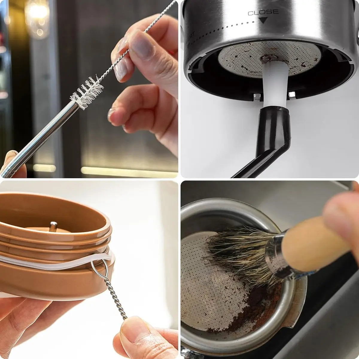 Coffee machine cleaning brush - 15 pieces - barista accessories - cleaning brush set - Cleaning brush for coffee machine - Cleaning brush for coffee spout and milk hose coffee machine - cleaning brush espresso machine Wholesale Hub
