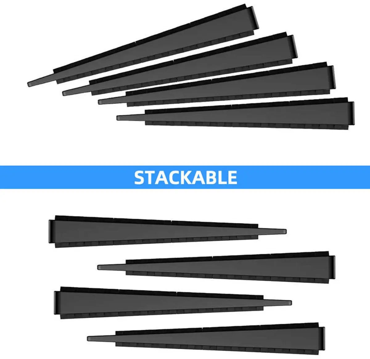 Furniture wedges - 35 pieces - Leveling wedges - Leveling pad Base leg - Furniture coaster - Furniture feet - Wedge set - Leveling wedge - Black - 5*3*0.5 cm - Plastic Wholesale Hub