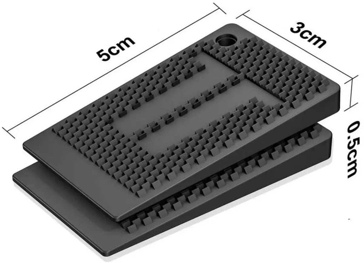 Furniture wedges - 35 pieces - Leveling wedges - Leveling pad Base leg - Furniture coaster - Furniture feet - Wedge set - Leveling wedge - Black - 5*3*0.5 cm - Plastic Wholesale Hub