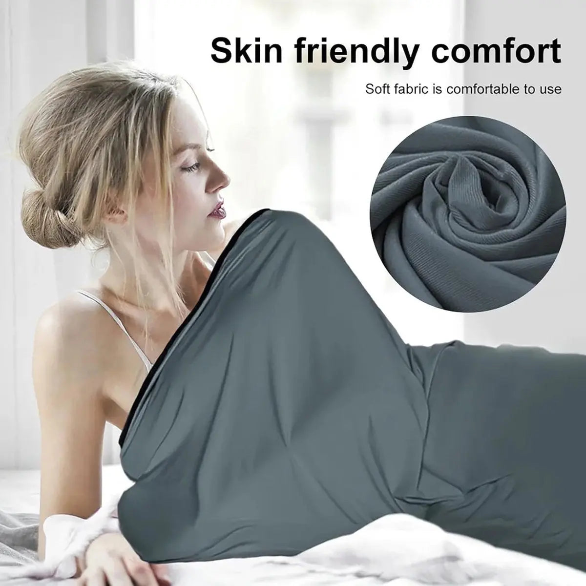 Sleeping Bag - Summer Sleeping Bag - Sleeping Bag - Thin Sleeping Bag - Travel Sheet - Inner Sleeping Bag - Lightweight - 1 Person - for Travel, Hotels & Hostels, Camping - Gray - 80*200cm - Polyester Wholesale Hub