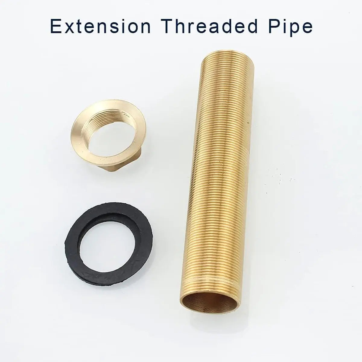 Extension Threaded Pipe - 2 Pieces - M32 x 150mm - Threaded Fasteners - Threaded Connecting Rod - Gold - Copper - For tap installation accessories Wholesale Hub