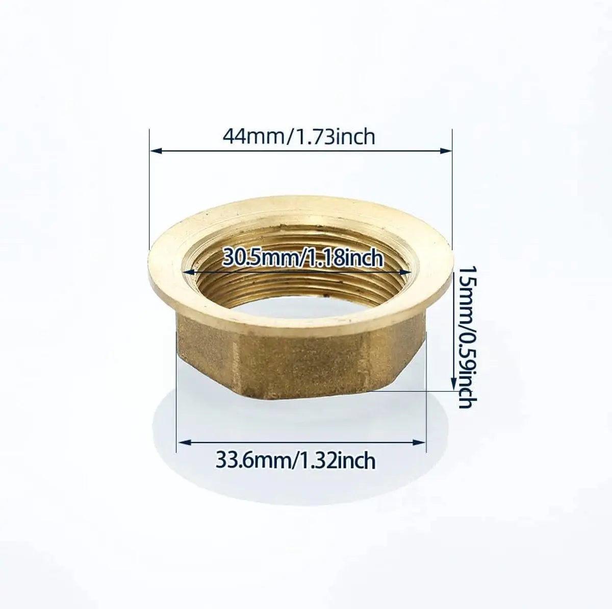 Extension Threaded Pipe - 2 Pieces - M32 x 150mm - Threaded Fasteners - Threaded Connecting Rod - Gold - Copper - For tap installation accessories Wholesale Hub