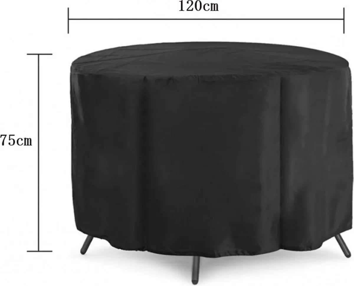 Garden furniture cover - Garden table cover - furniture covers - garden table cover - round garden furniture cover - waterproof garden furniture covers - 120 x 75 cm - Waterproof - Windproof - Dustproof - Anti-UV - round - 210D Oxford cloth - black - for Wholesale Hub