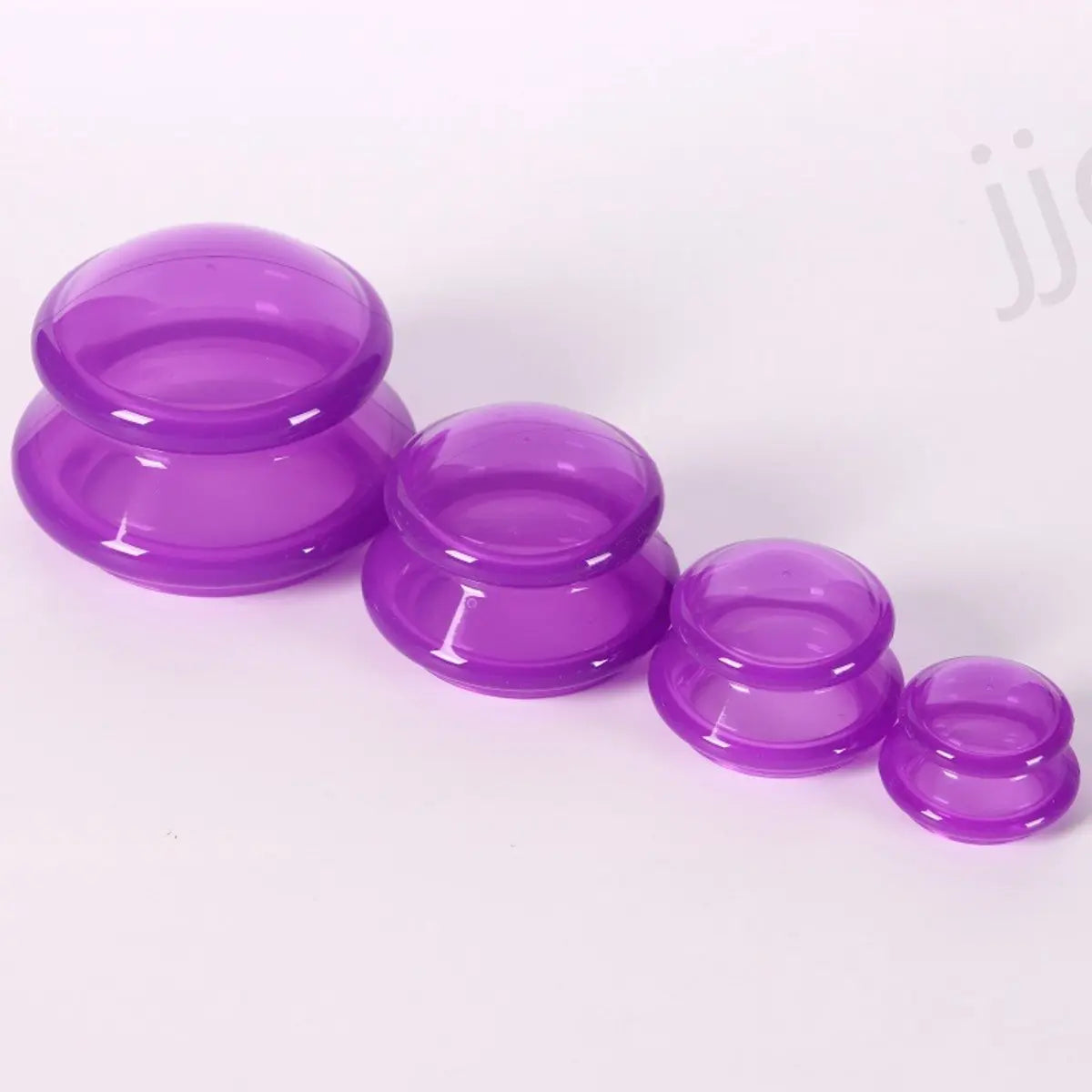 4-piece Cupping cup - Cupping cups - silicone cups - Cupping Set - Cupping for Cellulite - vacuum cup - For reducing cellulite, anti-aging, relieves pain and joints for buttocks, neck, body - Purple Wholesale Hub