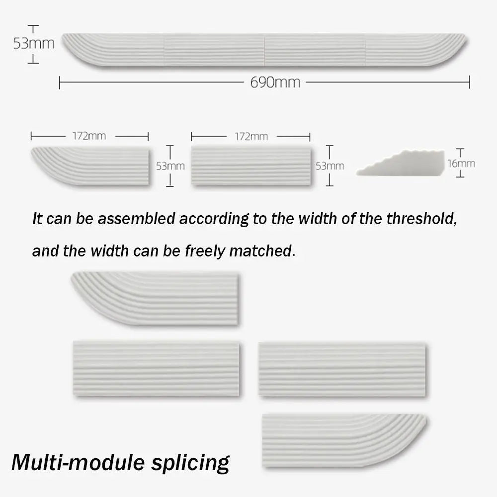Robot Vacuum Cleaner Replacement Ramp, Gray Threshold Ramp for Doors Wholesale Hub