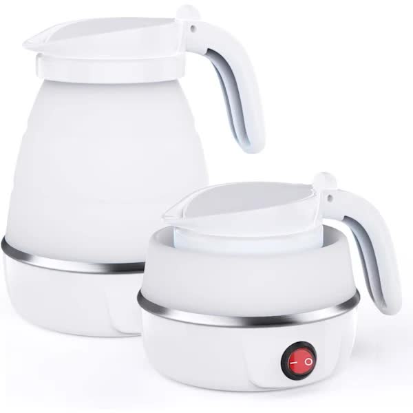 Foldable Electric Travel Kettle with Detachable Cord Silicone Collapsible Kettle Wholesale Hub